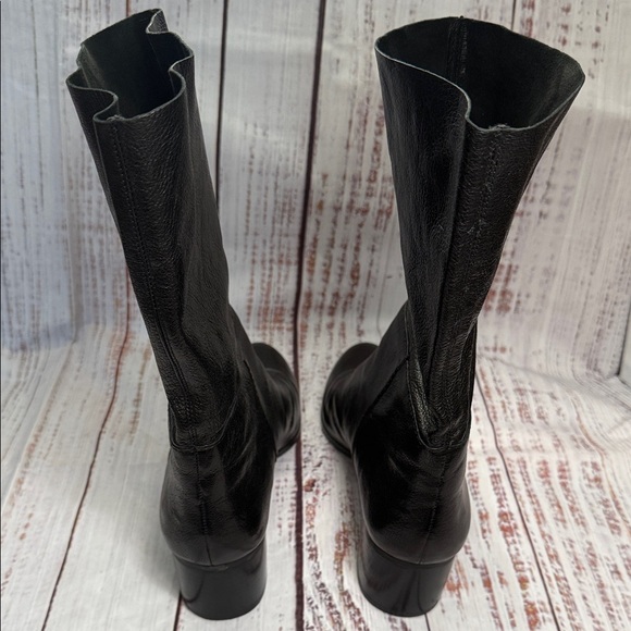 Nine West Black Leather Heeled Boots 8.5 NWT - Picture 7 of 16
